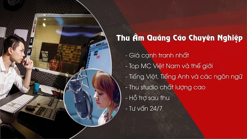 thu âm quảng cáo, thu âm phát loa, thu âm giới thiệu sản phẩm