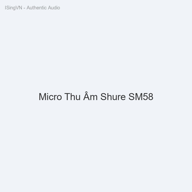 Micro Thu Âm Shure SM58